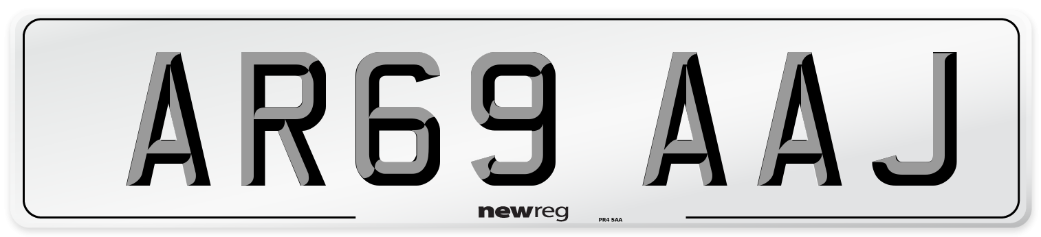AR69 AAJ Number Plate from New Reg